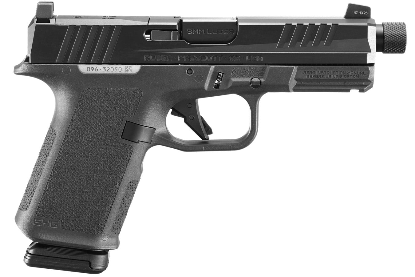 RUGER RXM 9mm Pistol with Black Magpul Frame and Threaded Barrel